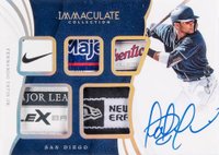 2019 Panini Immaculate Collection Immaculate Fives Autograph Relics #F-FT Fernando Tatis Jr. Tag 1/1 Baseball Card