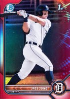2022 Bowman Draft #BDC15 Jace Jung Chrome-Red Refractor Baseball Card