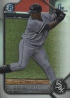 2022 Bowman Chrome Prospects #BCP152 Oscar Colas Refractor Baseball Card