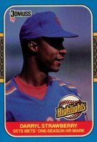 1987 Donruss Highlights #42 Darryl Strawberry Baseball Card
