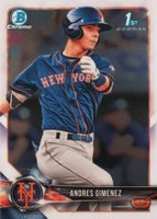2018 Bowman Prospects Chrome #72 Andres Gimenez Baseball Card