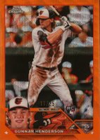 2023 Topps Chrome #2 Gunnar Henderson Orange Wave Refractor Baseball Card