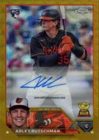 2023 Topps Chrome Update Autograph #ACAR Adley Rutschman Gold Wave Baseball Card