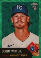 2022 Topps Chrome Platinum Anniversary #61 Bobby Witt Jr. Green Wave Refractor Baseball Card