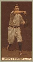 1912 Brown Backgrounds Broadleaf #173 Oscar Stanage Baseball Card