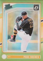 2024 Panini Donruss #131 Paul Skenes Optic-Lime Green Baseball Card