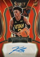 2023 Panini Select Rookie Signatures #RSKEY Keyonte George Red Prizm Basketball Card