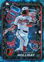 2024 Topps Holiday #H50 Jackson Holliday Blue Metallic Holiday Tree Baseball Card