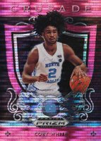 2019 Panini Prizm Draft Picks #61 Coby White Pink Pulsar Prizm Basketball Card