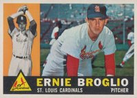 1960 Topps #16 Ernie Broglio Baseball Card