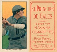 1909 White Borders El Principe De Gales #485 Joe Tinker Bat Off Shoulder Baseball Card