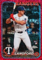 2024 Topps Chrome #122 Wyatt Langford Magenta Speckle Refractor Baseball Card