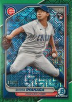 2024 Bowman Chrome Mega Box #41 Shota Imanaga Green Refractor Baseball Card