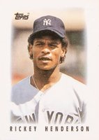 1986 Topps Mini League Leaders #27 Rickey Henderson Baseball Card