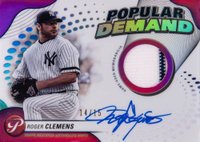 2024 Topps Pristine Popular Demand Autograph Relics #RC Roger Clemens Pink Refractor Baseball Card