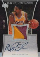 2004 UD Exquisite Collection Autograph Patches #AP-MA Magic Johnson Basketball Card