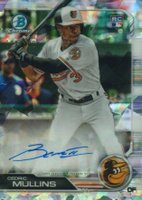 2019 Bowman Rookie Autographs Chrome #CM Cedric Mullins Atomic Refractor Baseball Card
