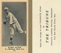1916 Altoona Tribune #151 Babe Ruth Baseball Card