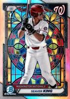 2024 Bowman Draft #BDC62 Seaver King Etched in Glass Variation Baseball Card