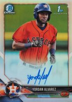 2018 Bowman Chrome Prospects Autographs #CPAYA Yordan Alvarez Refractor Baseball Card