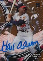 2016 Topps High Tek Autographs #HT-HA Hank Aaron Orange Magma Diffractor Baseball Card