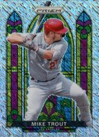 2021 Panini Prizm Stained Glass #SG-1 Mike Trout Shimmer Baseball Card