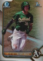 2022 Bowman Draft #BDC121 Henry Bolte Chrome-Refractor Baseball Card