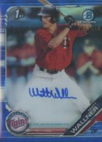 2019 Bowman Draft Chrome Draft Picks Autograph #CDAMW Matt Wallner Blue Refractor Baseball Card