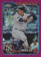 2024 Topps Chrome #281 Austin Wells Magenta Speckle Refractor Baseball Card