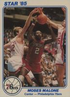 1985 Star Team Supers 5x7 #6 Moses Malone Basketball Card