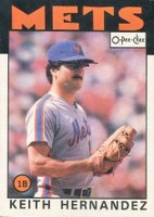 1986 O-Pee-Chee #252 Keith Hernandez Baseball Card