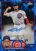 2023 Topps Chrome Update Sapphire Edition Autograph #CM Christopher Morel Baseball Card