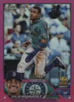 2023 Topps Chrome #200 Julio Rodriguez Magenta Refractor Baseball Card