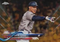 2018 Topps Chrome Update #HMT70 Aaron Judge Gold Refractor Baseball Card