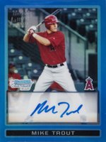 2009 Bowman Chrome Draft Picks & Prospects #BDPP89 Mike Trout Autograph-Blue Refractor Baseball Card