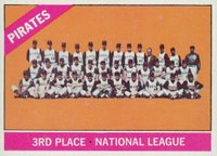1966 Topps #404d Pittsburgh Pirates Team Dot Baseball Card
