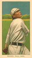 1909 White Borders Ghosts, Miscuts, Proofs, Blank Backs & Oddities #33 Chief Bender Pitching-Trees In Background Baseball Card