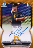 2023 Bowman Draft Chrome Prospect Autograph #CDAPS Paul Skenes Gold Wave Baseball Card