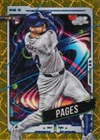 2024 Topps Chrome Cosmic #107 Andy Pages Gold Interstellar Refractor Baseball Card
