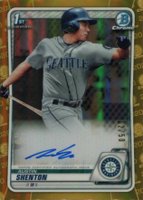 2020 Bowman Chrome Prospect Autographs #CPAASH Austin Shenton Gold Refractor Baseball Card