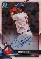 2018 Bowman Rookie Autographs Chrome #RD Rafael Devers Baseball Card