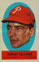 1963 Topps Peel-Offs # Johnny Callison Instruction Back Baseball Card