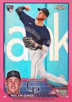 2023 Topps Chrome #43 Nolan Jones Pink Refractor Baseball Card