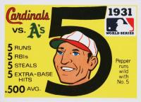 1971 Fleer World Series (Black Back) #29 1931 Cardinals vs A's Baseball Card