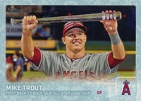 2015 Topps Update #US227 Mike Trout Snow Camo Baseball Card