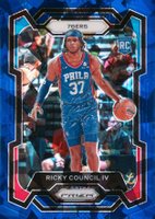 2023 Panini Prizm #294 Ricky Council IV Blue Ice Basketball Card