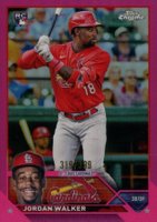 2023 Topps Chrome #209 Jordan Walker Magenta Refractor Baseball Card