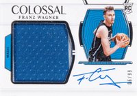 2021 Panini National Treasures Colossal Material Autographs #FZW Franz Wagner Basketball Card