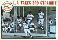 1964 Topps #138 World Series Game 3 L.A. Takes 3rd Straight Baseball Card