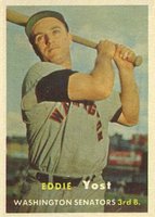 1957 Topps #177 Eddie Yost Baseball Card